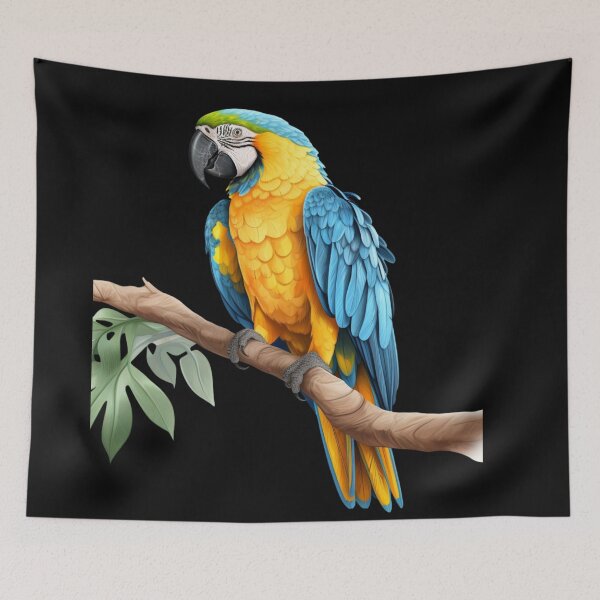 Item preview, A Blue-and-yellow Macaw designed and sold by GoodOldVintage.