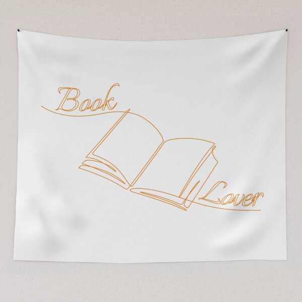 Item preview, Simple bookish orange line design for readers   designed and sold by MerytonGallery.
