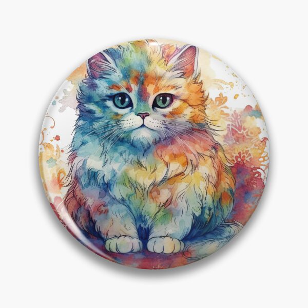 Artikelvorschau, Persian Cat Art - Charming Feline Fantasy Portrait for Playful Wall entworfen und verkauft von DooodleGod.