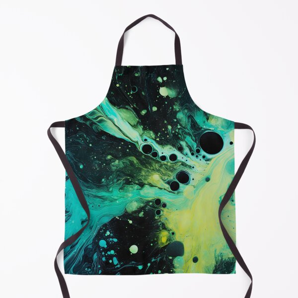 Item preview, Mystic Fusion - A Dynamic Painting of Green and Yellow Swirls designed and sold by vadimcarazan.
