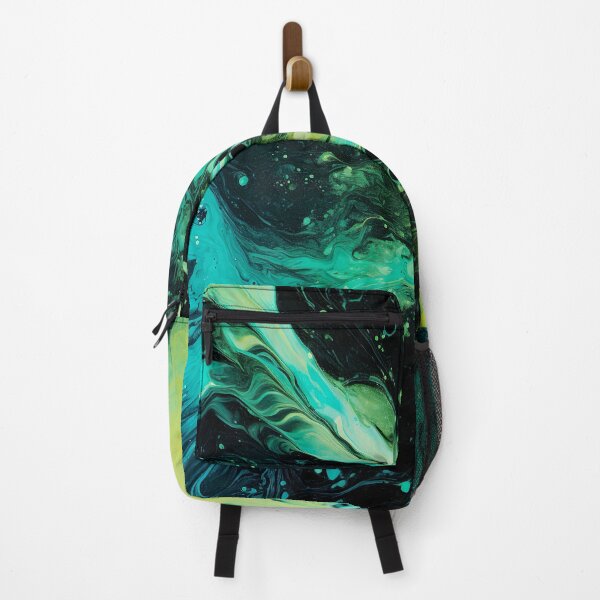 Item preview, Mystic Fusion - A Dynamic Painting of Green and Yellow Swirls designed and sold by vadimcarazan.