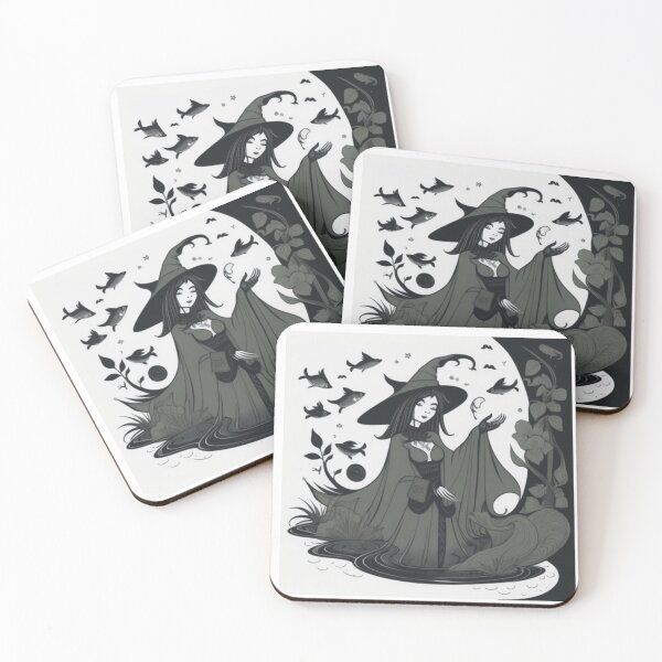 Item preview, A witch in the swamp with a fish designed and sold by ac-virtualshop.