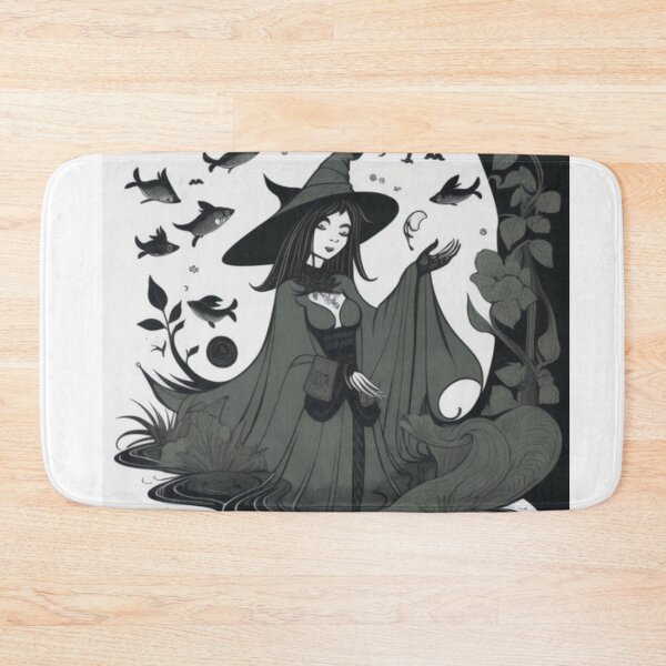 Item preview, A witch in the swamp with a fish designed and sold by ac-virtualshop.