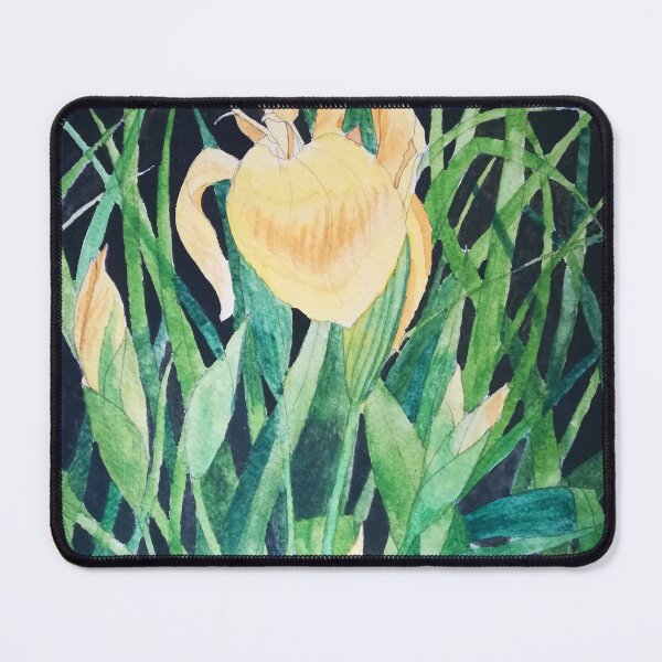 Item preview, Yellow irises watercolour painting designed and sold by esvb.