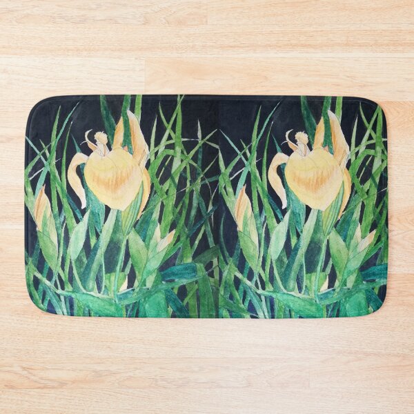 Item preview, Yellow irises watercolour painting designed and sold by esvb.