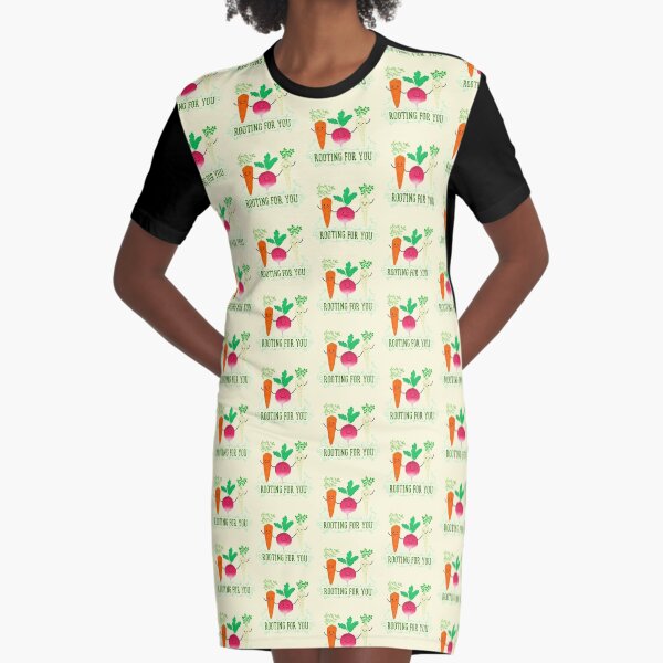 Rooting for you - Punny Garden Graphic T-Shirt Dress