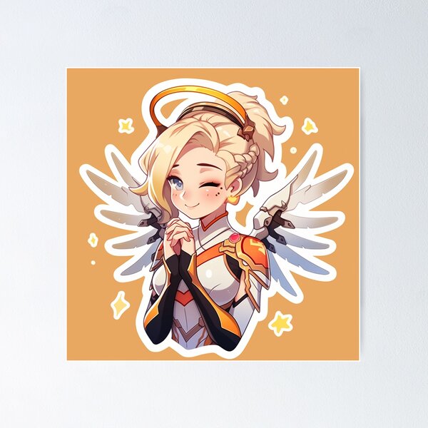 Overwatch Mercy Pose Block Giant Wall Art Poster