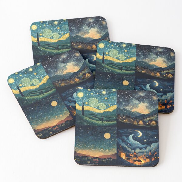 Item preview, Starry Night in Four Styles designed and sold by LadybellVintage.