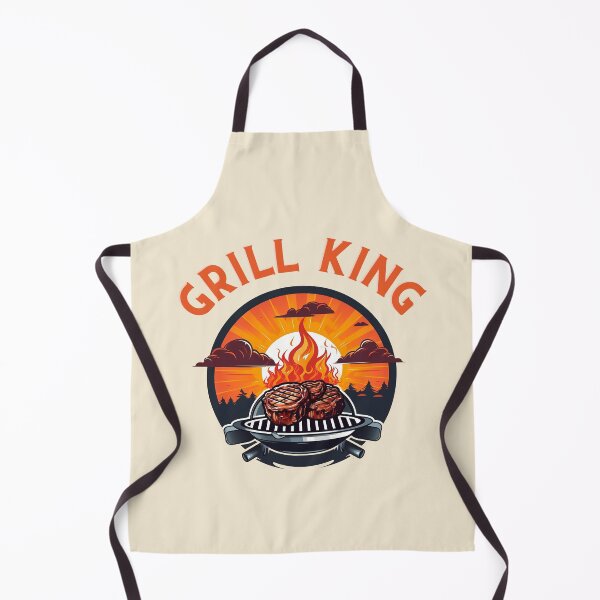 Item preview, "Grill King" BBQ Enthusiast Text Art Print designed and sold by imaginariumlab.
