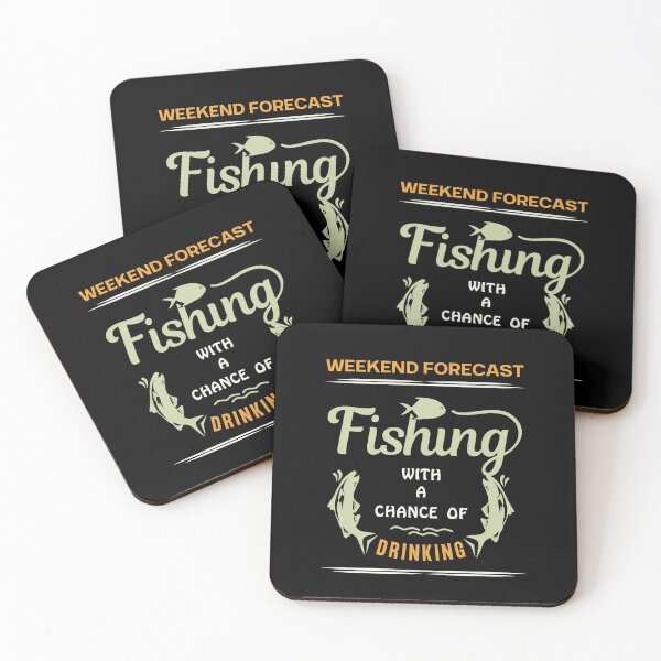 Item preview, Weekend Forecast: Fishing With A Chance of Drinking - Funny Fishing Quote designed and sold by Heartee.