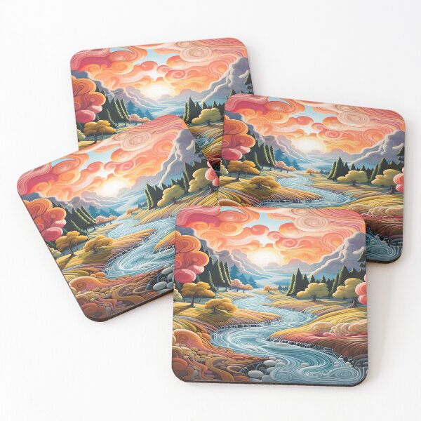 Artikelvorschau, Bunte Landschaft entworfen und verkauft von ArtbyAiGallery.