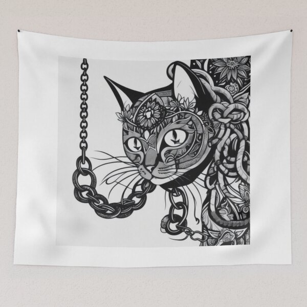 Item preview, A cat watched over by chains from the top floor designed and sold by ac-virtualshop.