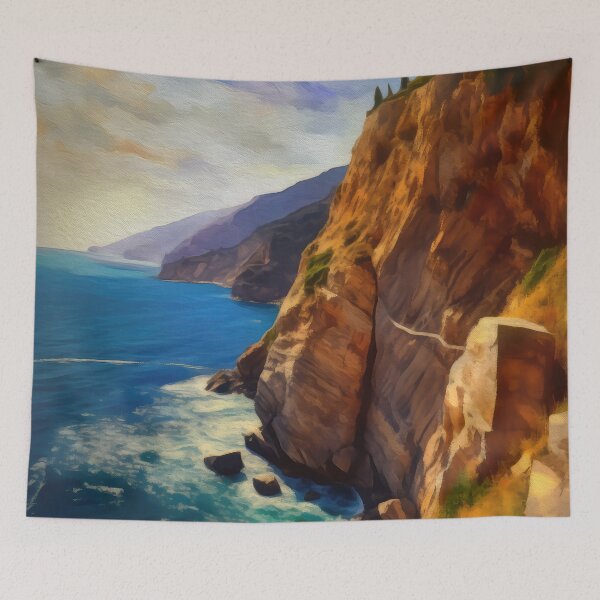 Item preview, LIGURIAN CLIFFS ADORNED designed and sold by ArtbyRolleen.
