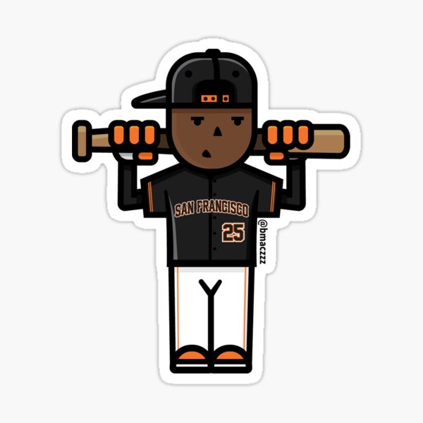 Barry Bonds #25 San Francisco Giants Signature Jersey  Sticker for Sale by  TheBmacz