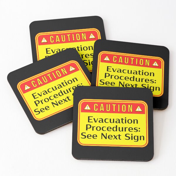Item preview, CAUTION:  Evacuation Procedures:  See Next Sign - funny warning signs designed and sold by DesignsFromTW-S.