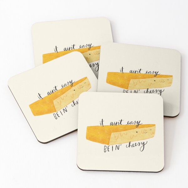 Item preview, "It ain't easy bein' cheesy" punny food designed and sold by maddydoodlesoup.