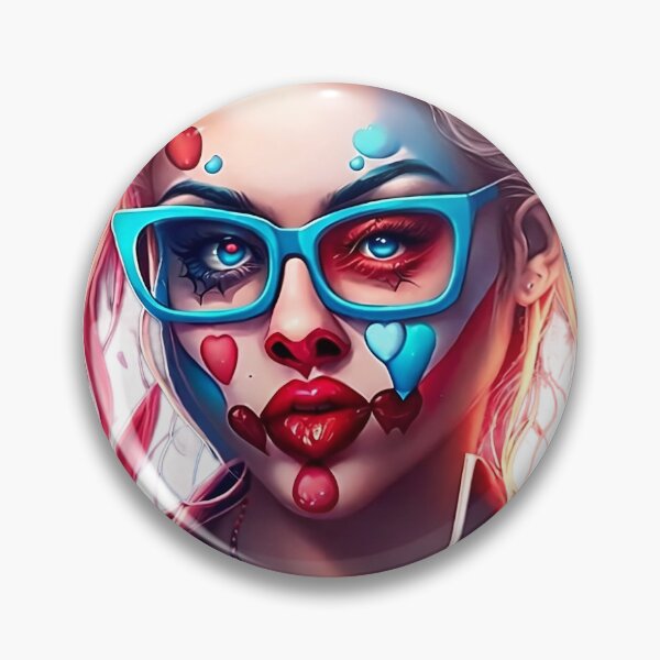 Item preview, Image of a Beautiful Girl in Colorful Glasses with a Cocktail designed and sold by PixelSpectrum.