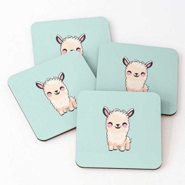 Artikelvorschau, Lama Niedlicher Kawaii Happy Furry Aufkleber entworfen und verkauft von llamahuaska.