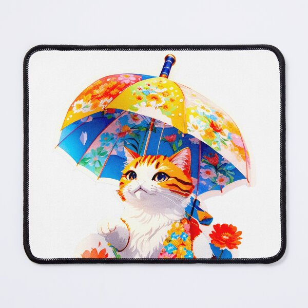 Item preview, Floral Cat with Umbrella designed and sold by khachiche.