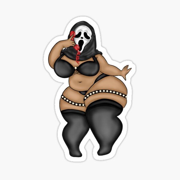 Aperçu de l'œuvre Pin Up Visage Fantôme Sexy Taille Plus créée et vendue par SquishyBeeArt.