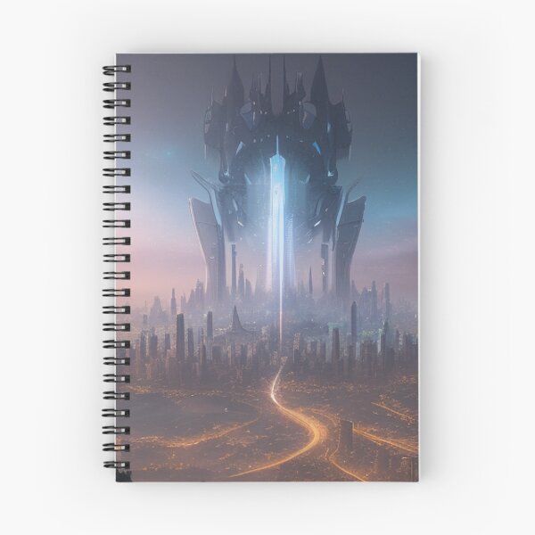 Item preview, Cosmic Metropolis: City Embraces Spaceship designed and sold by GoodWitch24.