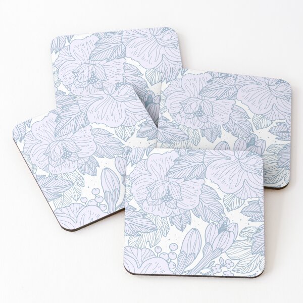 Item preview, Blue floral pattern designed and sold by otyliadesign.