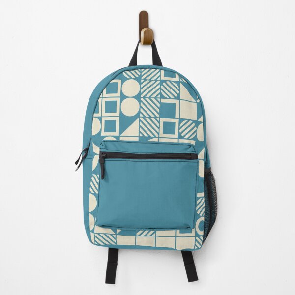 Item preview, Blue and Cream Bauhaus Inspired Geometric Pattern designed and sold by Jselz.