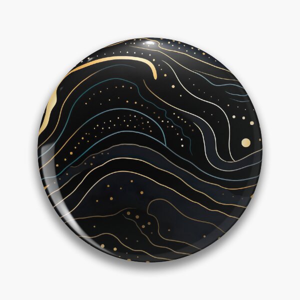 Item preview, Cosmic Constellations - Whimsical Topography in Black and Gold designed and sold by vadimcarazan.