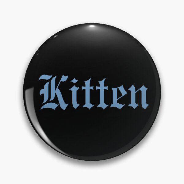 Item preview, Kitten Text Cerulean Frost Blue designed and sold by Ninjakandy.