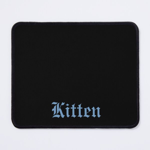 Item preview, Kitten Text Cerulean Frost Blue designed and sold by Ninjakandy.