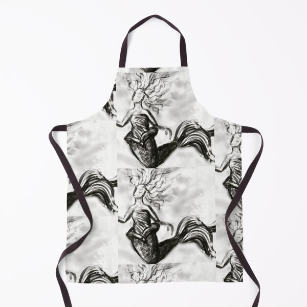 Item preview, MERMAID IN BLACK AND WHITE designed and sold by cjwheelwright.