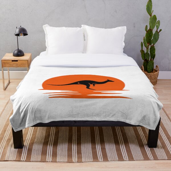 Aperçu de l'œuvre Kangourou au coucher du soleil créée et vendue par AnimalWardrobe.