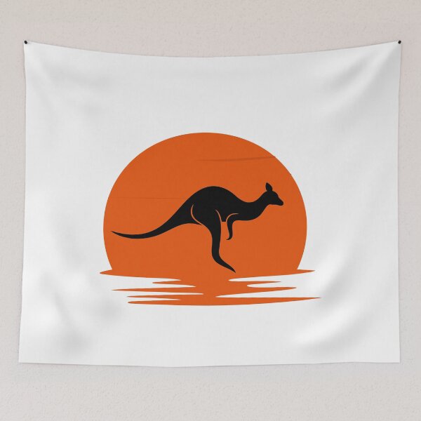 Item preview, Kangaroo at sunset designed and sold by AnimalWardrobe.