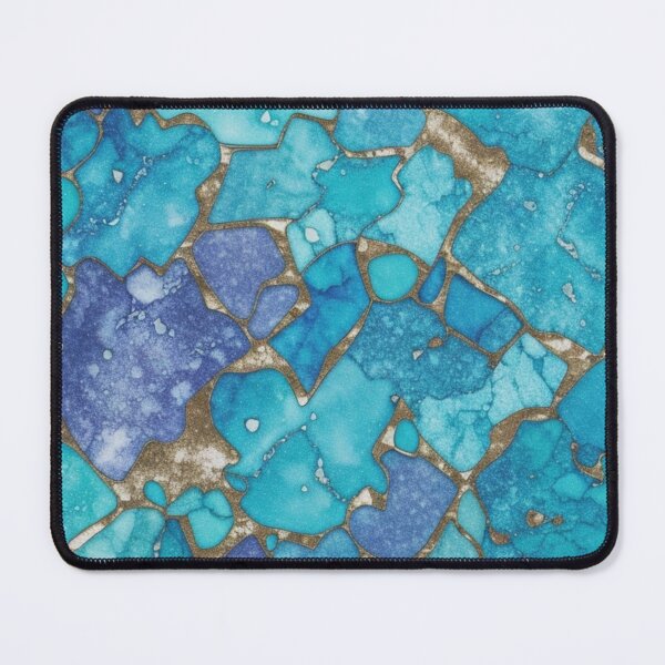 Item preview, Navy Blue & Gold Liquid Marble designed and sold by BAHO STORE.