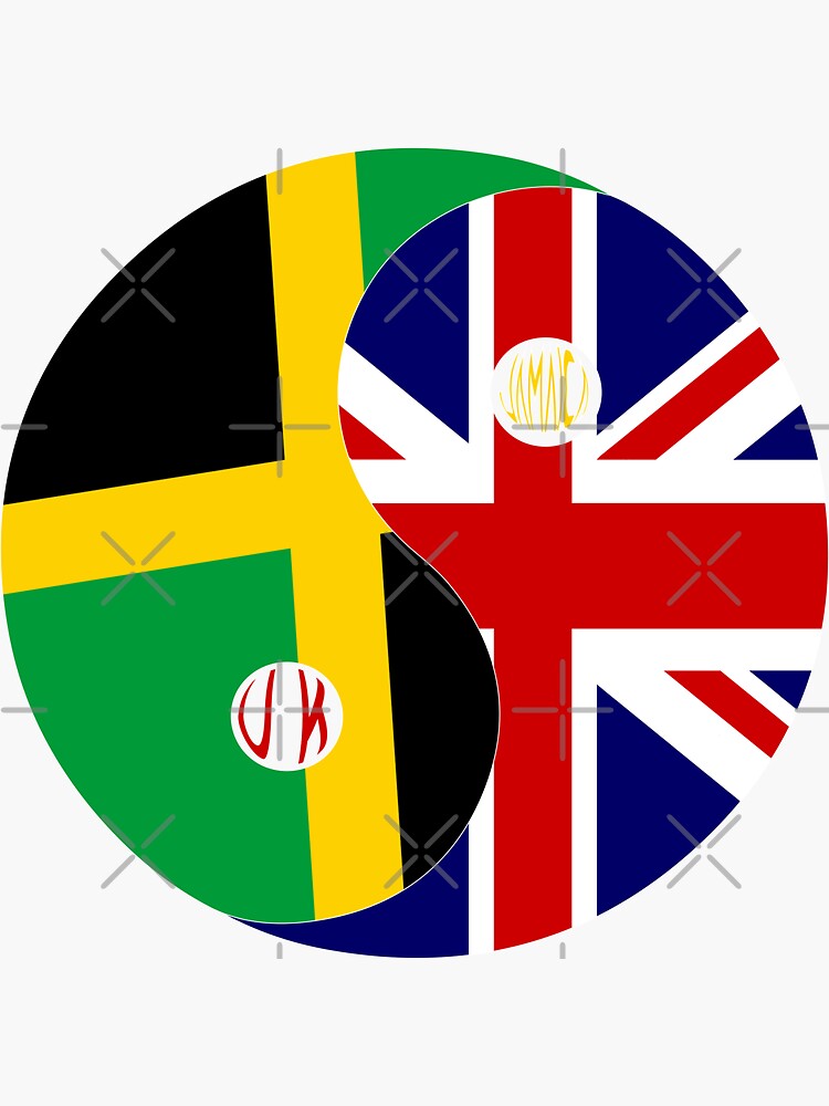 Jamaican British Mix Jamaican Uk Flag Jamaican United Kingdomian Flag Half Uk Half Jamaica 8099