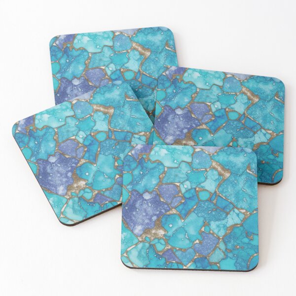 Item preview, Navy Blue & Gold Liquid Marble designed and sold by BAHO STORE.