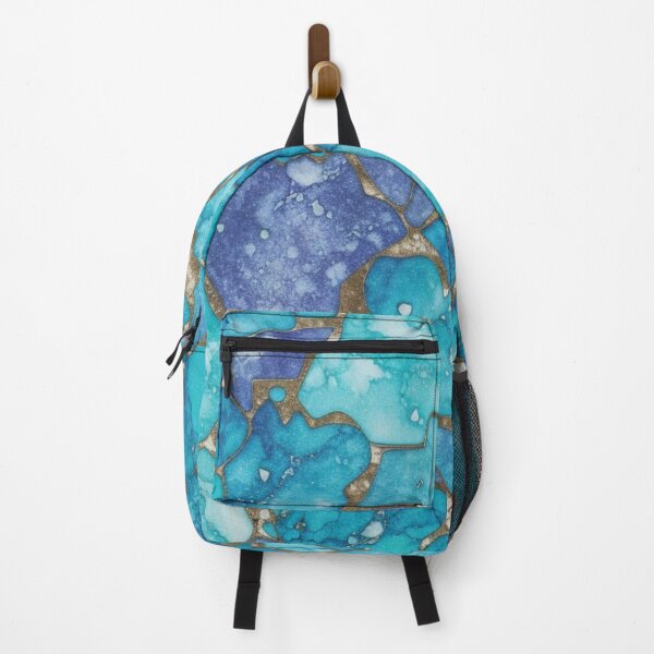 Item preview, Navy Blue & Gold Liquid Marble designed and sold by BAHO STORE.