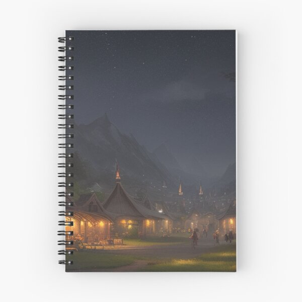 Item preview, Starry Night: Enchanting Glow of Village designed and sold by GoodWitch24.