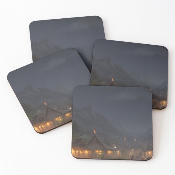 Item preview, Starry Night: Enchanting Glow of Village designed and sold by GoodWitch24.