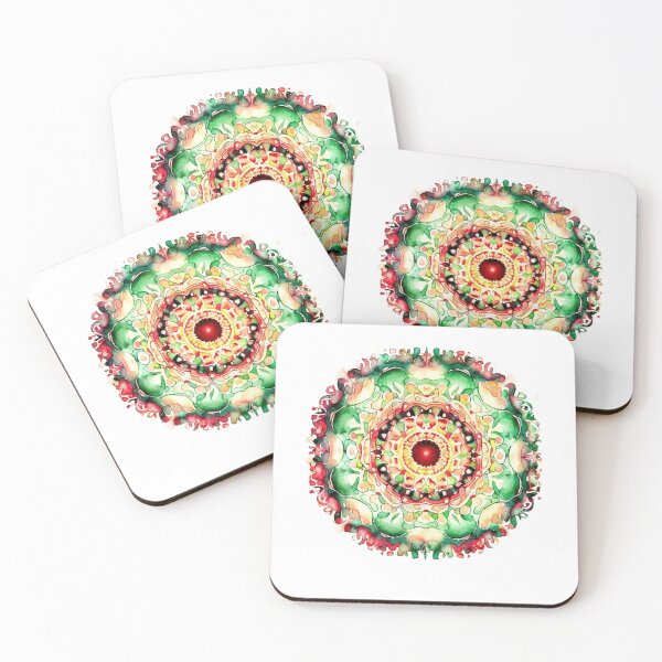 Item preview, Red and green mandala designed and sold by GL Miller Designs.