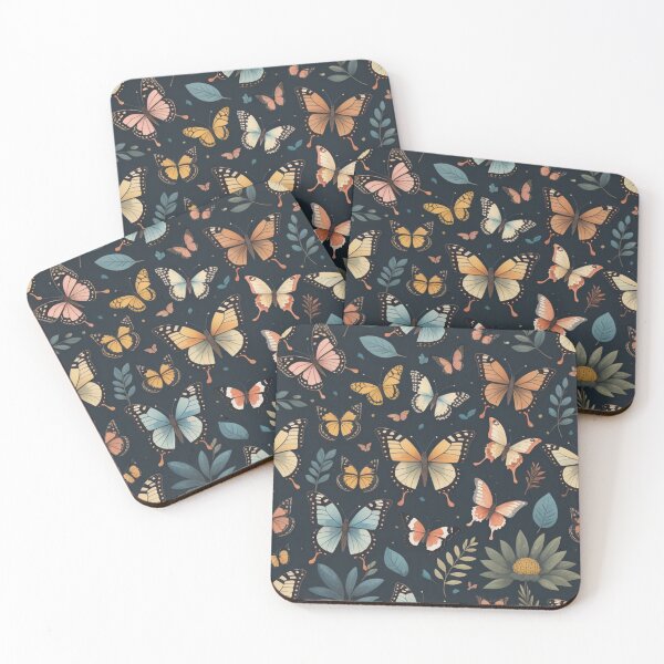 Aperçu de l'œuvre Papillons et Feuilles créée et vendue par magicwillow.