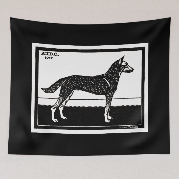 Item preview, 20th century Dog painting by Julie de Graag under public domain. designed and sold by paulo silveira.