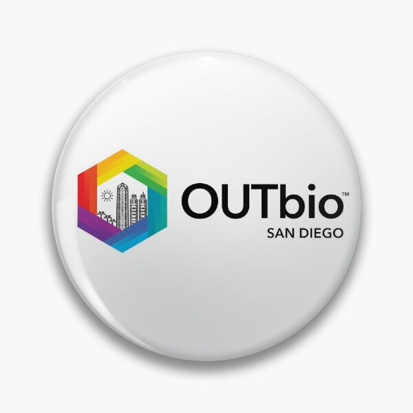 Item preview, OUTbio San Diego Rainbow Logo with Horizontal Black Text designed and sold by OUTbioSanDiego.