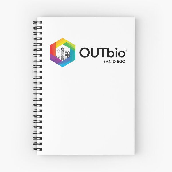 Item preview, OUTbio San Diego Rainbow Logo with Horizontal Black Text designed and sold by OUTbioSanDiego.