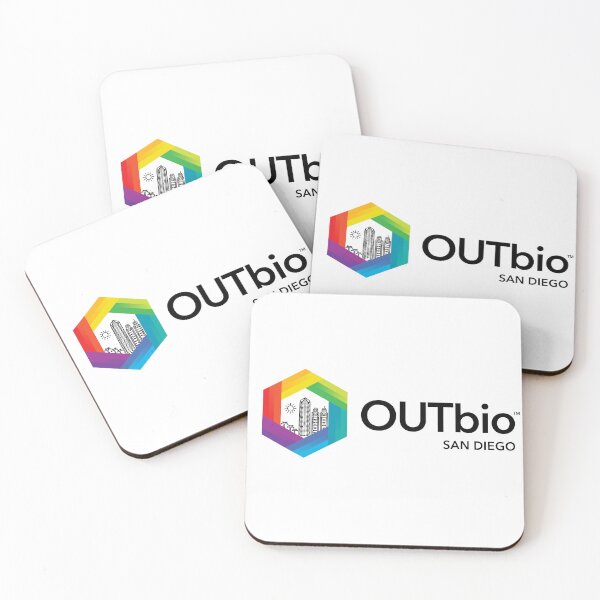Item preview, OUTbio San Diego Rainbow Logo with Horizontal Black Text designed and sold by OUTbioSanDiego.
