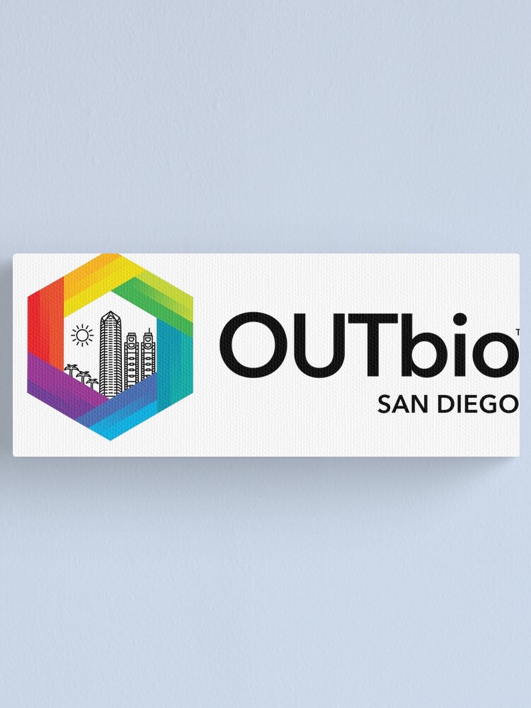 OUTbio San Diego Rainbow Logo with Horizontal Black Text Pullover Hoodie  for Sale by OUTbioSanDiego