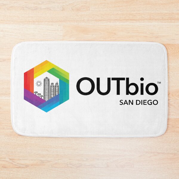 Item preview, OUTbio San Diego Rainbow Logo with Horizontal Black Text designed and sold by OUTbioSanDiego.