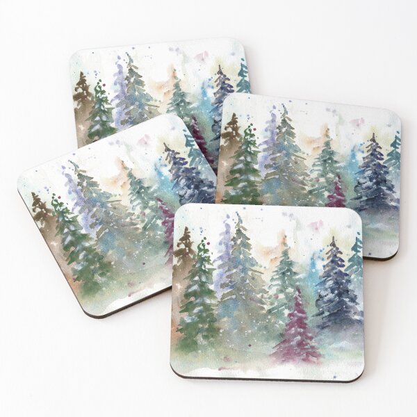 Item preview, Misty rainbow forest watercolor designed and sold by AnissaF.