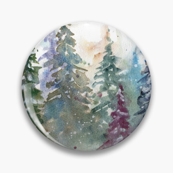 Item preview, Misty rainbow forest watercolor designed and sold by AnissaF.
