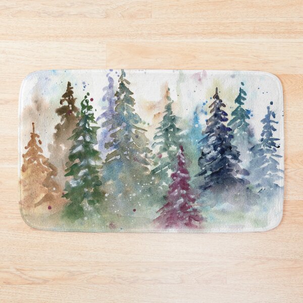 Item preview, Misty rainbow forest watercolor designed and sold by AnissaF.